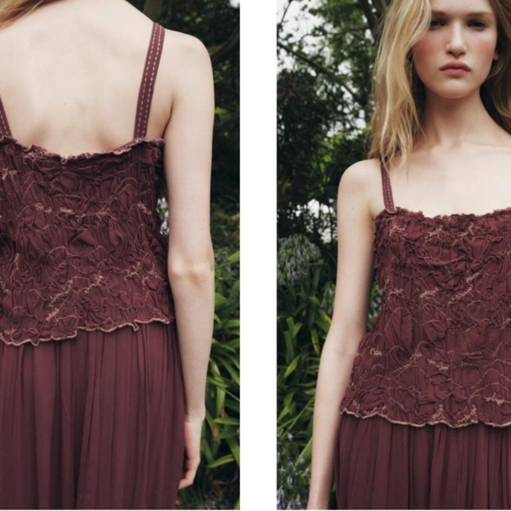 Zara Deep Burgundy Midi Dress - Picture 10 of 10